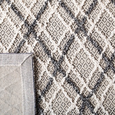 Elegant Hand-Tufted Woolen Area Rug in Dark Grey/Light Grey, 5' x 8'