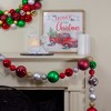Northlight 3-Finish Shatterproof Ball Christmas Garland - 6' x 4" - Traditional Multi-Color - Unlit - 2 of 3
