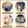 Heybly 23.5in Cat Tree Tower, Cat Condo with Sisal-Covered Scratching Posts, Cat House Activity Center Furniture - 4 of 4