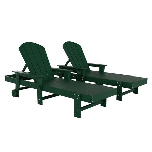 WestinTrends Malibu 2 Piece Reclining Chaise Lounge With Arms & Wheels - 1 of 4
