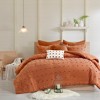 Elegant Solid Cotton Jacquard Duvet Set, All Season Home Textile fits Lux Bedroom Decor - 3 of 4