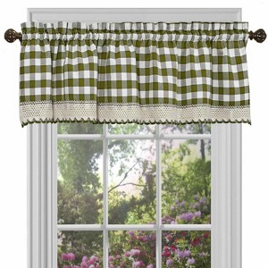 GoodGram Country Farmhouse Plaid Rod Pocket Window Valance Treatment - 1 of 3