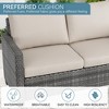 Garvee 7 Pieces Patio Furniture Sets All Weather Outdoor Sectional Patio Sofa, Wicker Rattan Patio Seating Sofas with Cushion and Glass Table, Gray - 4 of 4