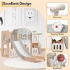 Toddler Slide 8 In 1 Toddler Playset for Toddlers Age 1-3，Playground with Climber, Crawling Tunnel, Basketball Hoop, Telescope, Toy Storage - 4 of 4