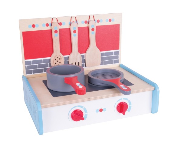 Bigjigs Toys Portable Cooker Wooden Role Play Toy