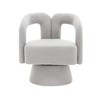 COWLOWN 26.38 in-L Navy Boucle 360 Degree Swivel Cuddle Barrel Accent Chair with Wide Upholstered - 4 of 4