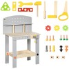 Qaba 64-piece Kids Tool Workbench, Toddler Construction Workshop Tool Set  With Shelf Storage Box For Age 3 Years : Target