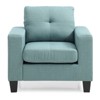 Glory Furniture Newbury Twill Fabric Club Chair in Teal - 3 of 4