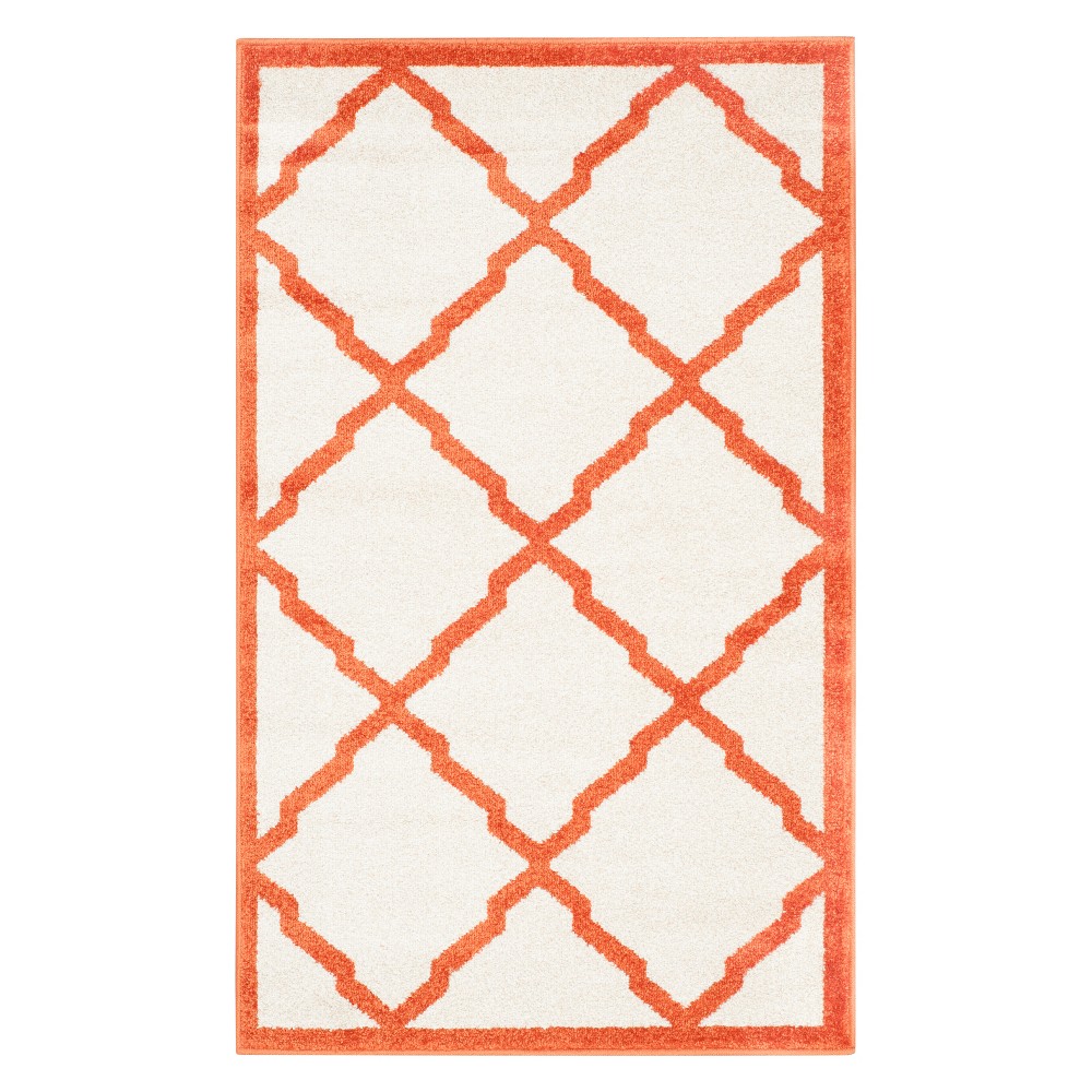 2'6inX4' Amherst Festival Outdoor Rug Beige/Orange - Safavieh