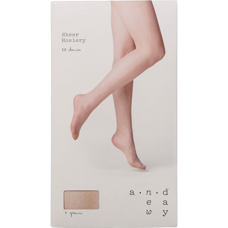 Women's 20D Light Sheer Sparkle - A New Day™ Sand, 2 of 3