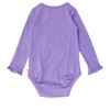 RuffleButts Baby/Toddler Girls Knit Long Sleeve Ruffle Layering Bodysuit - 2 of 4