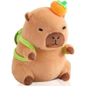 TITQWOP 12'' Cute Capybara Plush Kawaii Soft Capybara Plush Doll Pillow with Bread Capybara Stuffed Aniamls Toys for Kids Adults Birthdays Gift - 1 of 4