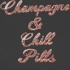 Rerun Island Women's Champagne And Chill Pills Luxury Paradise With A Side Of Chaos Short Sleeve Graphic Cotton Cropped Loose T-shirt - Caviar 1X - 2 of 4