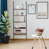 Costway 5-Tier Ladder Shelf Wood Wall Mounted Display Bookshelf Metal Frame Brown & Black/Brown & White/Bronze - 2 of 4