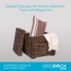 BIRDROCK HOME Seagrass Storage Cube with Lid - Handwoven Basket for Blankets, Pillows & More, Sturdy Metal Frame Organizer - Brown Wash - 4 of 4