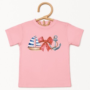 The Juniper Shop Coquette Ship Anchor Toddler Short Sleeve Tee - 1 of 4