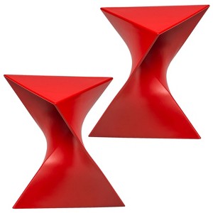 LeisureMod Randolph Stackable Side Table – Modern Triangular Design Accent Table – Versatile for Living Room, Bedroom, or Office Room, Set of 2 - 1 of 4
