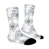 Ocean Map Sailboat Women Printed Crew Socks Funny Funky Socks Soft Polyester Novelty Gifts for Artists Men - 3 of 4