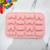 Unique Bargains Chocolate Mould 16-Cavity Candy Shape Assortment Mould Hand Wash Pink 5.91"x3.82"x0.51" 1 Pc - 2 of 4