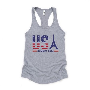 Simply Sage Market Women's USA Eiffel Flag Racerback Tank - 1 of 4