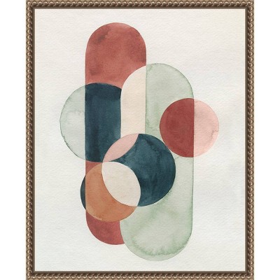 Loops and Bounds I Abstract Canvas Print with Bronze Frame