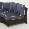 GDFStudio Outdoor Wicker Half Round 4 Seater Sectional Set with Ice Bucket Ottoman - 4 of 4
