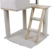 BENCMATE Pet Tower Wooden Cat Tree with Spacious Condo, Transparent Spacecraft, Multi-Level Playground for Large Cats, White, 20.67"*12.4"*20.87" - 4 of 4
