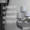 3x3 Pillar Candles Set of 3 - Rustic Unscented No Drip Light Gray Candles for Home Decor, Weddings, Centerpieces - 3 of 4
