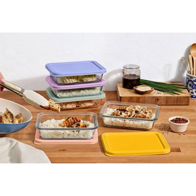 Ello Everyday Glass 4.5c 10pc Meal Prep Food Storage Container Set
