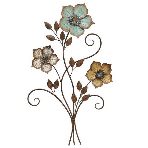 Flower Wall Decor Stratton Home Target - Stratton Home Decor Flower Metal And Wood