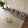 Modular Sectional Sofa Couch,Corduroy Couches with 6 Pillows for Living Room,Cushion Covers Removable& Washable - 3 of 4