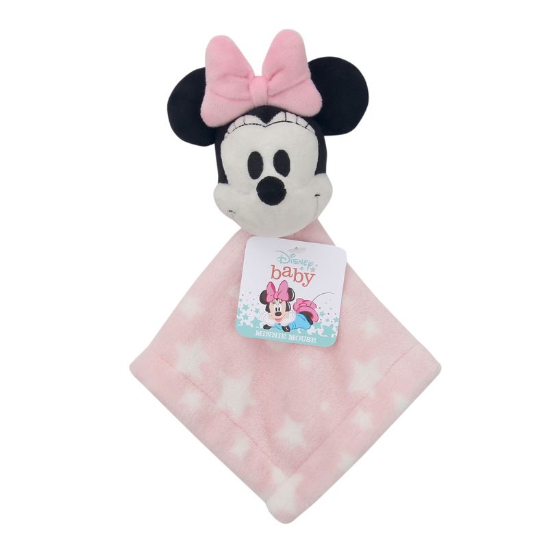 Lambs & Ivy Disney Baby Minnie Mouse Pink Stars Security Blanket/Lovey, 4 of 5
