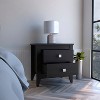 Gulches Classic 2 Drawer Nightstand 26.6"W x 24.25"H, Laminated Particle Board, Multipurpose Design, Easy Assembly - 2 of 4