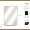 Cheung's Cheungs Nuvelle Rectangular Gold Metal Framed Wall Mirror - 2 of 4