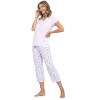 Casual Nights Women's Short Sleeve Floral Capri Pajama Set - 2 of 4