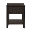Vynxaria Traditional End Table with Drawer, Oak Veneer and Metal Detailing, 24x20x25 Inches - 4 of 4