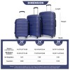 BEAFUP Hardshell Suitcase Spinner Wheels PP Luggage Sets Lightweight Durable Suitcase with TSA Lock, 3-Piece Set (20/24/28) - 4 of 4