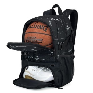 GRANDUP Basketball backpack with ball and shoes compartment Fit Volleyball, soccer, Swim, Gym, Travel - 1 of 4