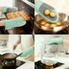 REGALWOVEN Soft Oven Mitts, Heat-Resistant Cooking Gloves, Thick Cotton Lining, Gripping for Baking, Grilling, 2Pcs Kitchen Mitts - 2 of 4