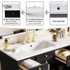 Mshliw 30 Inch Bathroom Vanity with Ceramic Sink, Freestanding Cabinet with 2 Drawers and Soft-Close Doors, Solid Wood Frame - 3 of 4