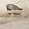 Gristine Metal Outdoor Arm Chair Walnut/Natural - miBasics: Aluminum Frame, UV & Water-Resistant - 2 of 4