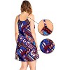 HAPPY BAY Women's Vacay Holiday Beach Summer Beachwear Sleeveless Casual Dress Honeymoon Nightshirts Mini Slip Nighty 00 Tidal Wave_AC9 - 4 of 4