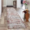 2 x 6 ft Polyester Initation  Blue Rectangular Hallway Bathroom Entryway Kitchen Office Foldable Abstract Modern Washable Area Rug - 3 of 4