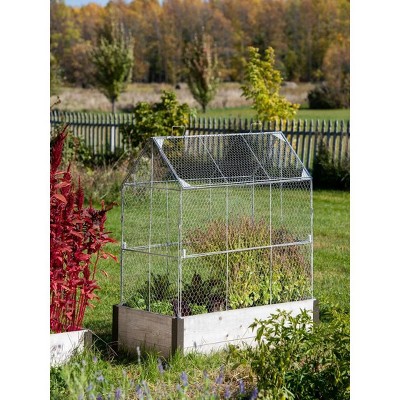 Gardener’s Supply Sturdy Chicken Wire Cloche Crop Coop Extension | Heavy Duty Plant Cage Height Extender for Outdoor Vegetable Raised Beds & Gardens|