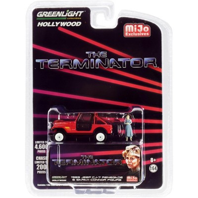 1983 Jeep CJ-7 Renegade Red w/ Sarah Connor Figure "The Terminator" (1984) Movie Ltd Ed 4,600 pcs 1/64 Car by Greenlight