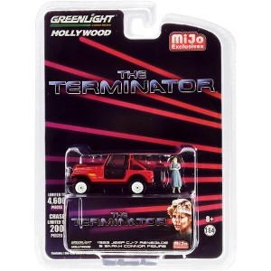 1983 Jeep CJ-7 Renegade Red w/ Sarah Connor Figure "The Terminator" (1984) Movie Ltd Ed 4,600 pcs 1/64 Car by Greenlight - 1 of 3