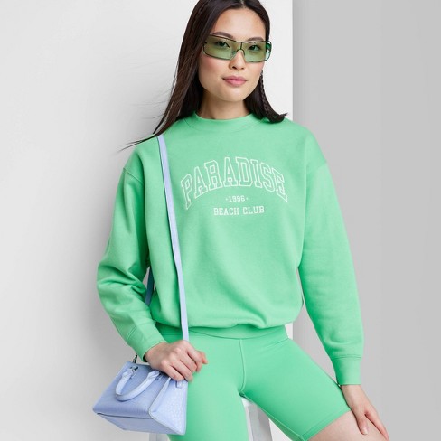 Women's Oversized Sweatshirt - Wild Fable™ Mint Green Xxs : Target