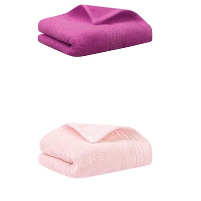 REGALWOVEN Solid Textured Absorbent Soft Decorative Hand Towel Set 13" x 30"/14" x 30" 2 Pcs
