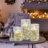 3-piece copper wire light LED candle light blue and white porcelain print with remote control 4"/5"/6", recessed flashing light string - 3 of 4