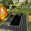 Outsunny Outdoor Patio Rug, Large Camping Carpet with Carrying Bag, Waterproof Plastic Straw, Reversible, Gourd Border - 3 of 4